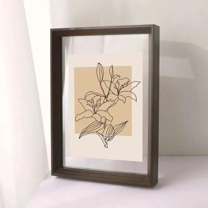 minimalist wooden poster frame