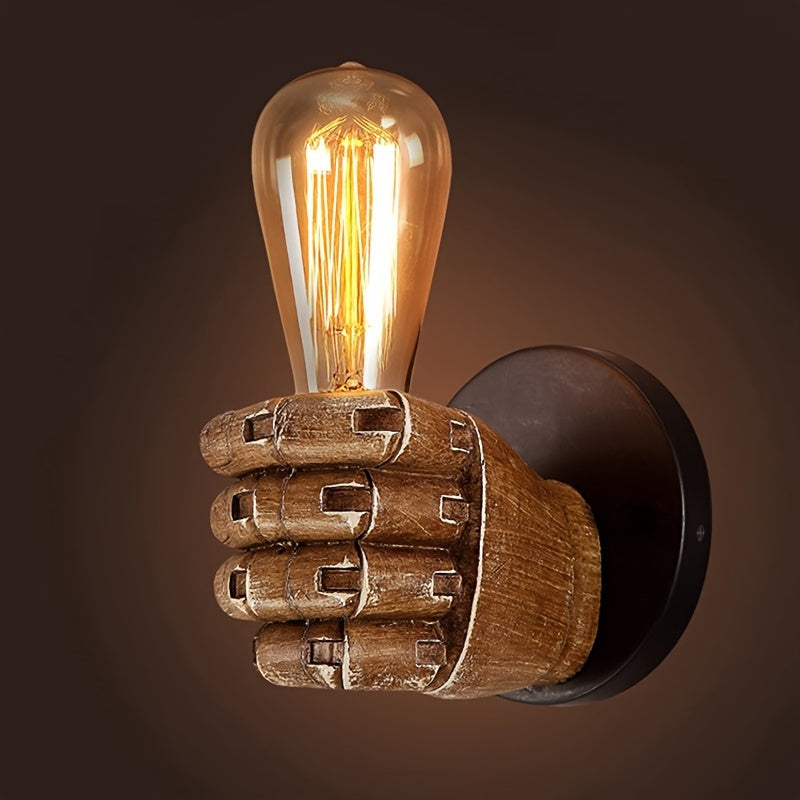 Hand Wall Sconce – Resin – E26 – Industrial Wall Light