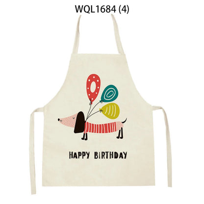 1Pcs Kitchen Apron Dachshund Animal Printed Sleeveless Cute Dachshund Aprons for Men Women Home Cleaning Tools 55*68Cm Tablier