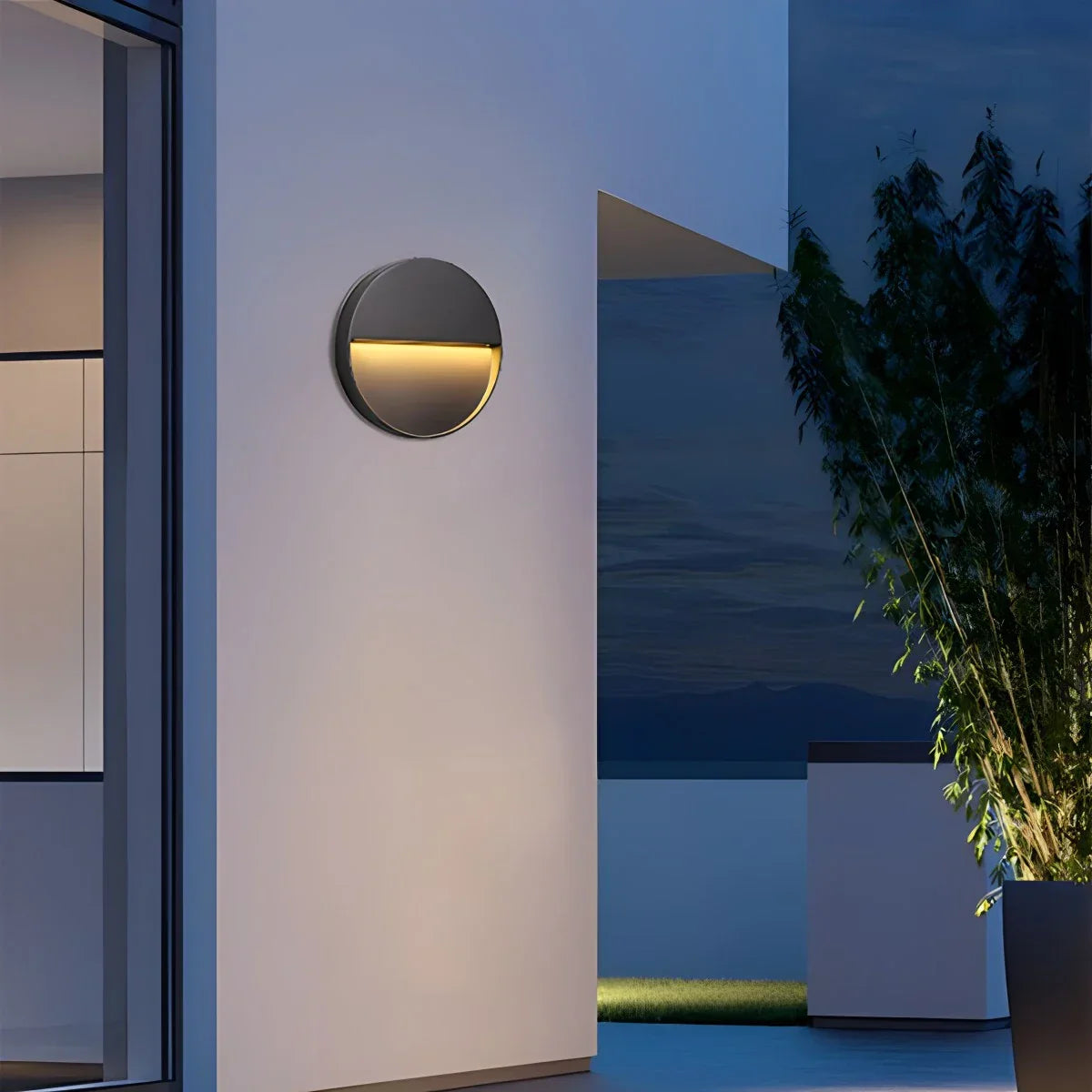 Round Outdoor Wall Light