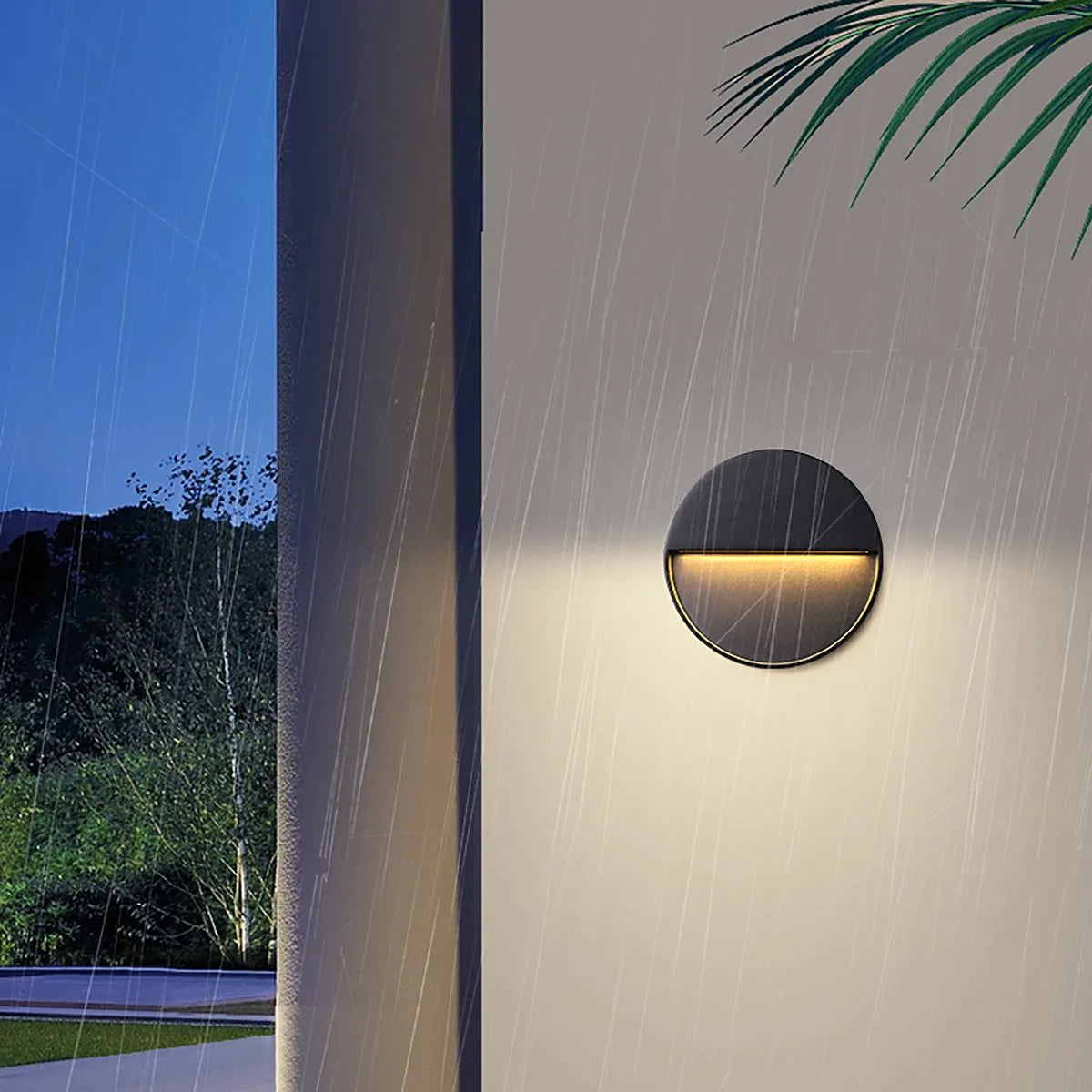 Round Outdoor Wall Light