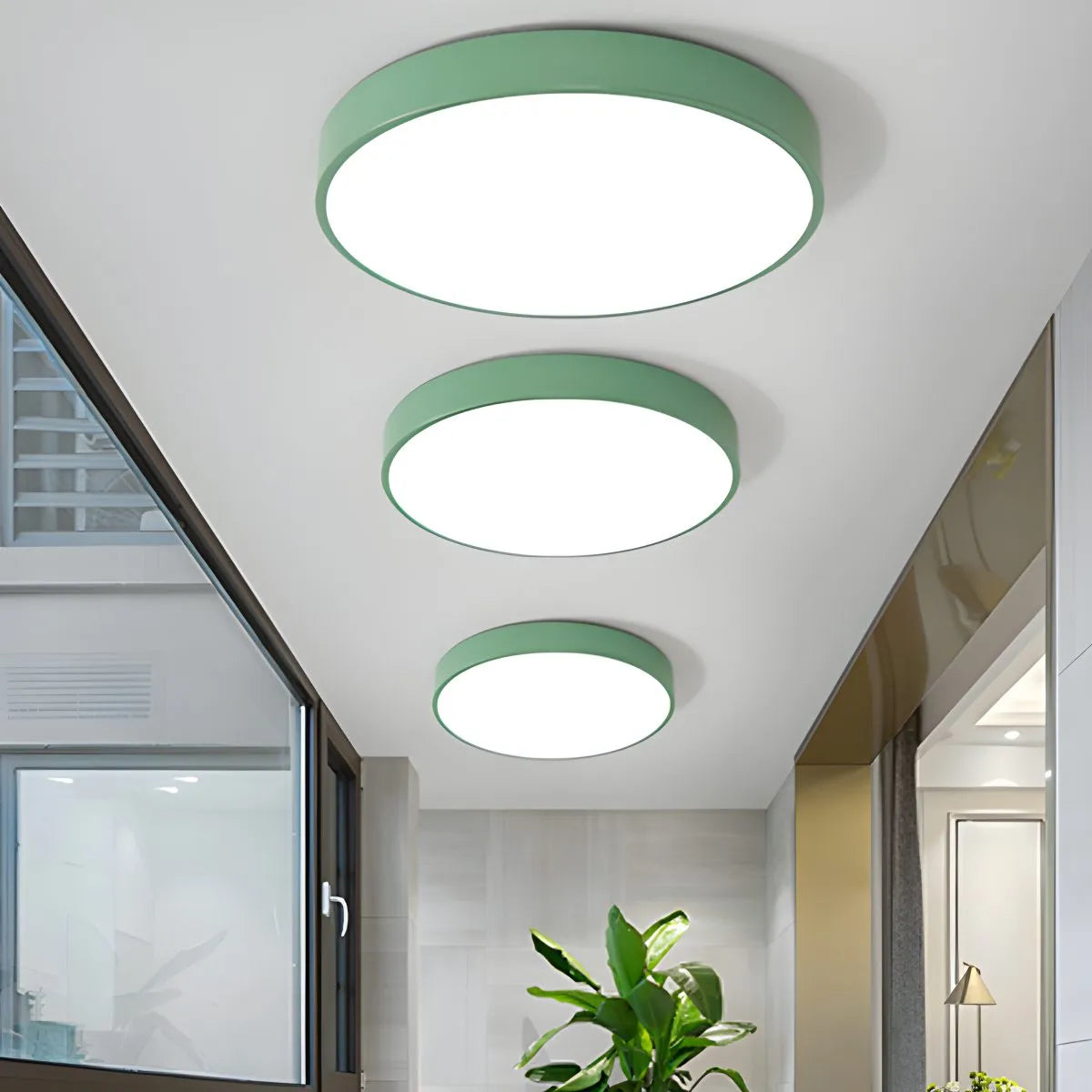 Round LED Ceiling Light Slim Profile Diffused Light