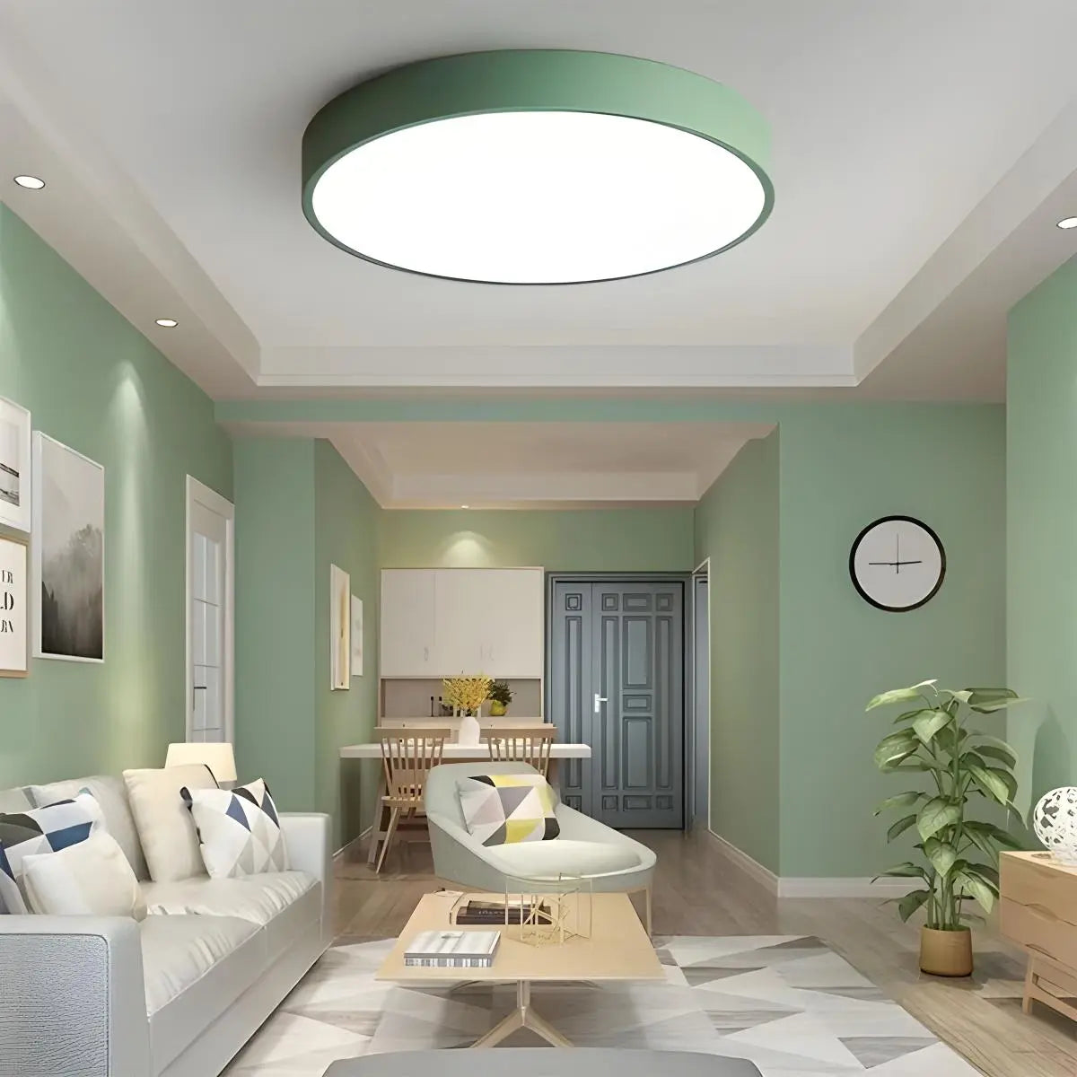 Round LED Ceiling Light Slim Profile Diffused Light