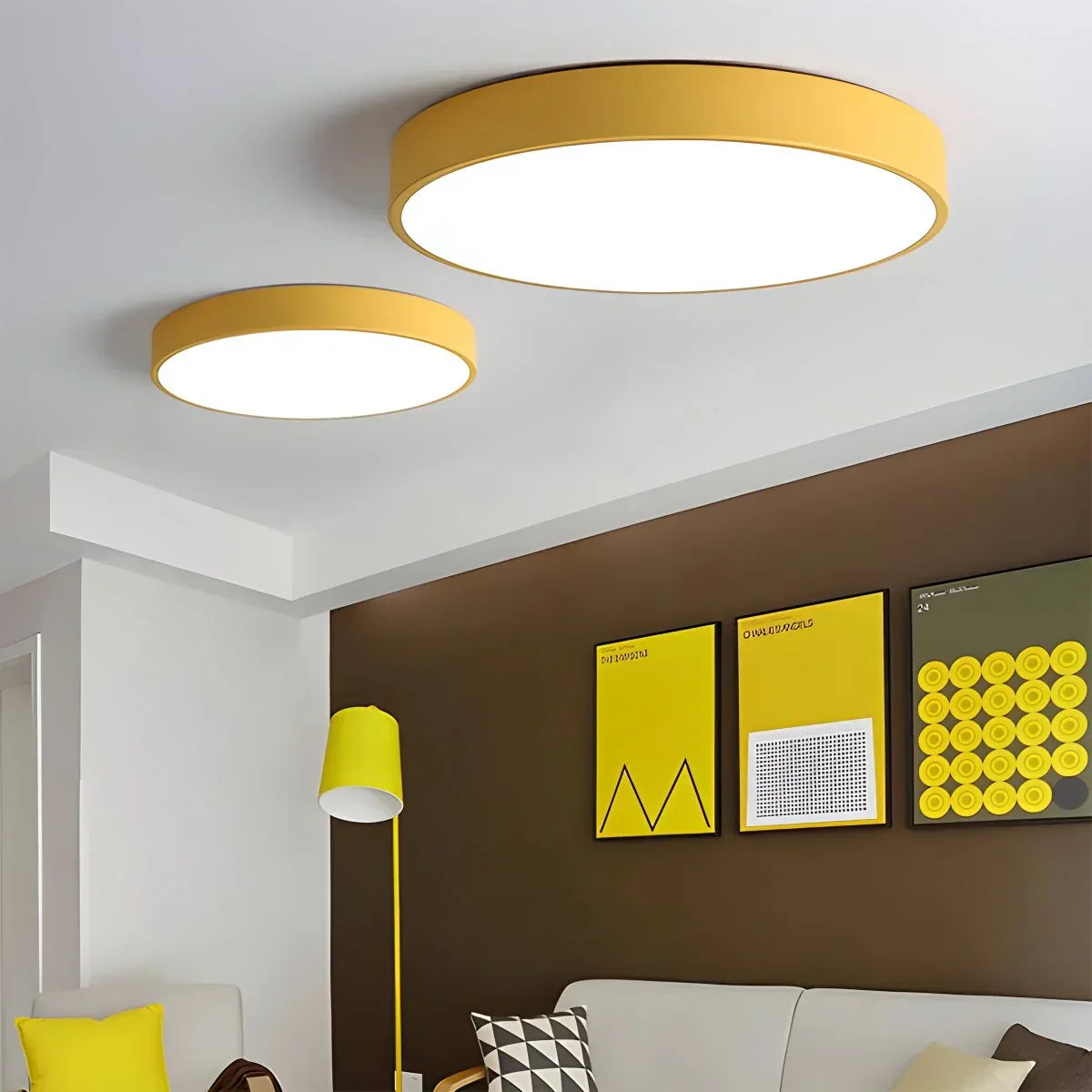 Round LED Ceiling Light Slim Profile Diffused Light