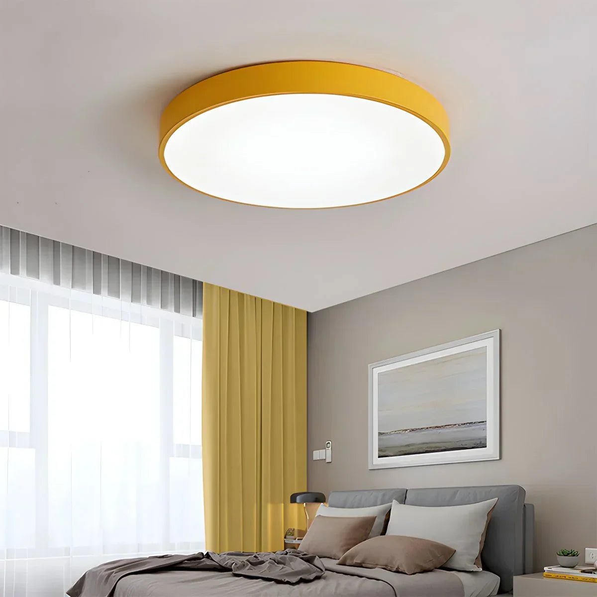 Round LED Ceiling Light Slim Profile Diffused Light