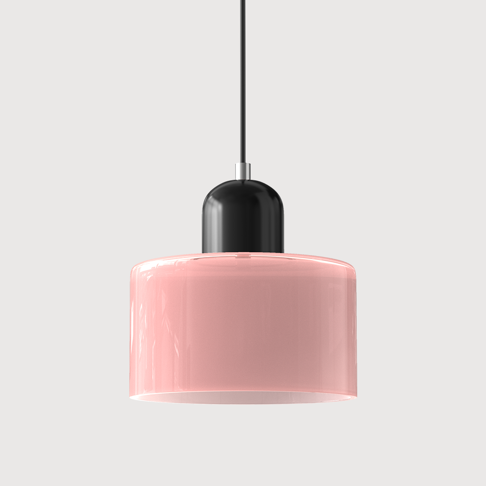 Glass Pendant Light – E27 – Coloured Glass – Adjustable Cable