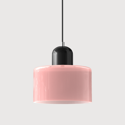 Glass Pendant Light – E27 – Coloured Glass – Adjustable Cable