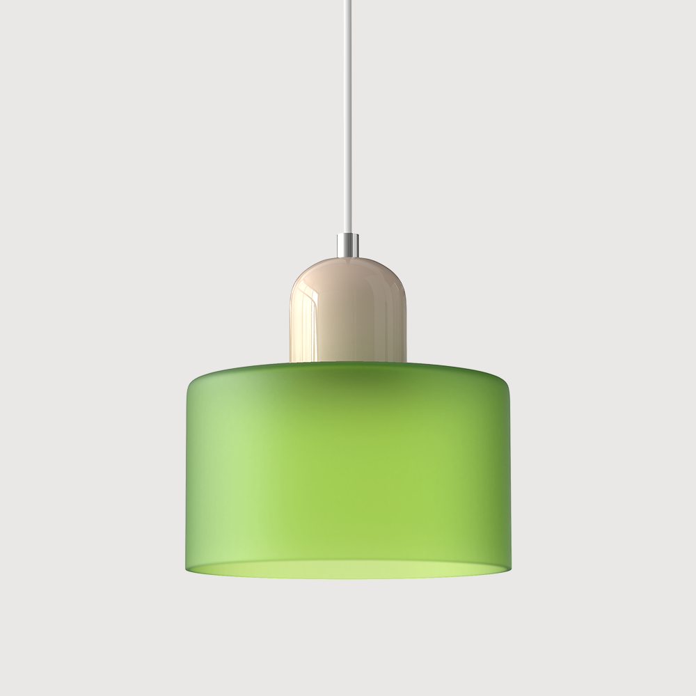 Glass Pendant Light – E27 – Coloured Glass – Adjustable Cable
