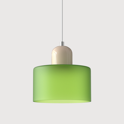 Glass Pendant Light – E27 – Coloured Glass – Adjustable Cable
