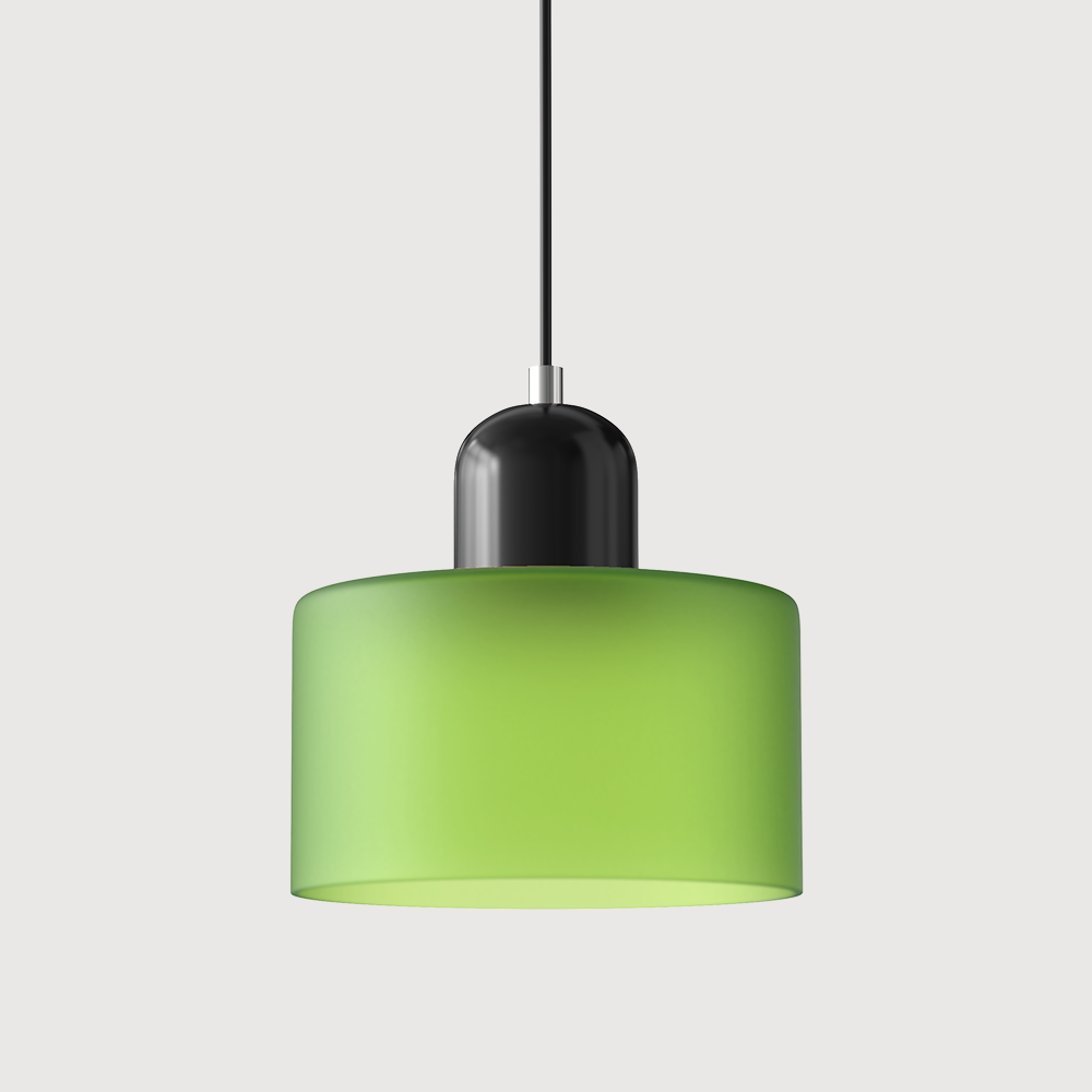 Glass Pendant Light – E27 – Coloured Glass – Adjustable Cable