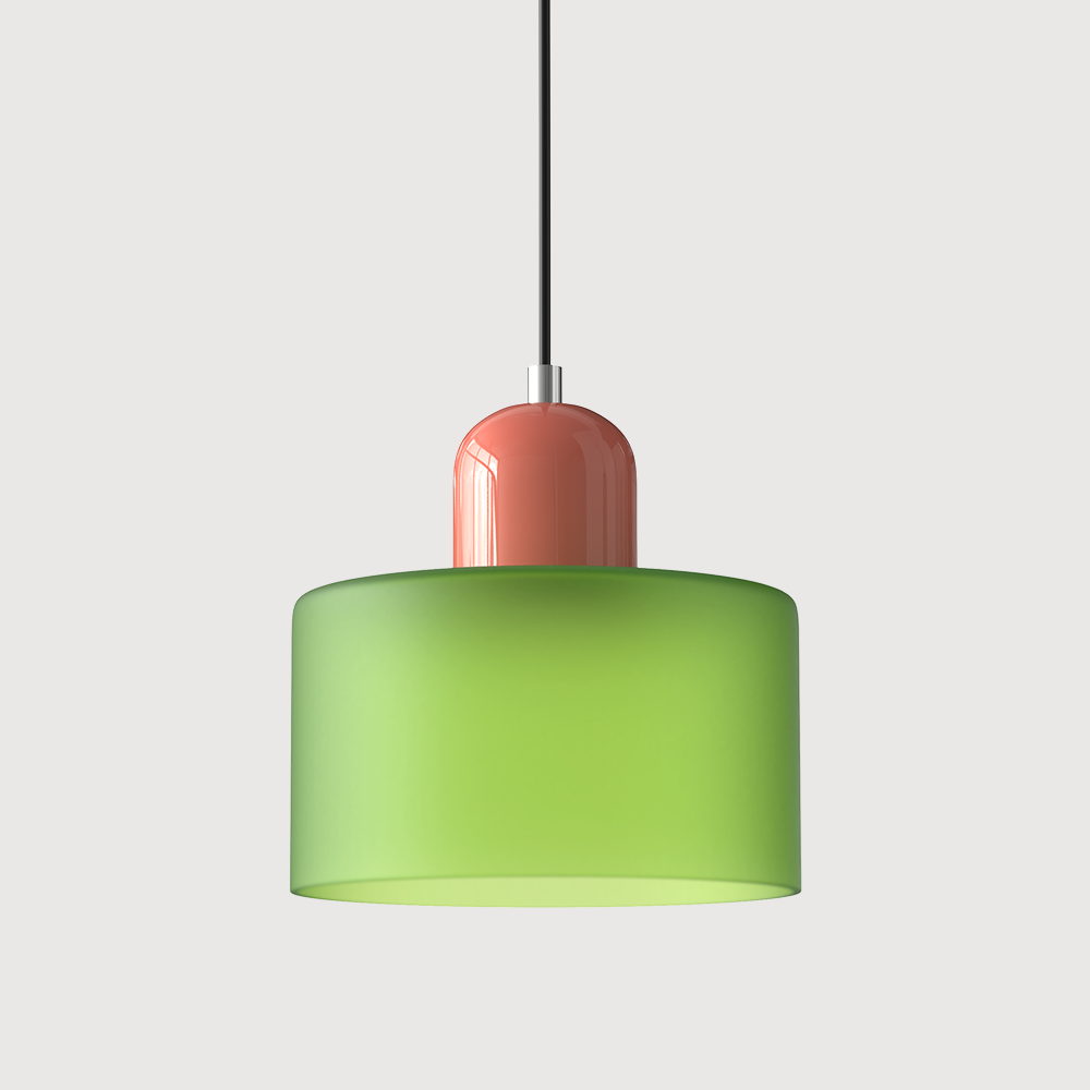 Glass Pendant Light – E27 – Coloured Glass – Adjustable Cable
