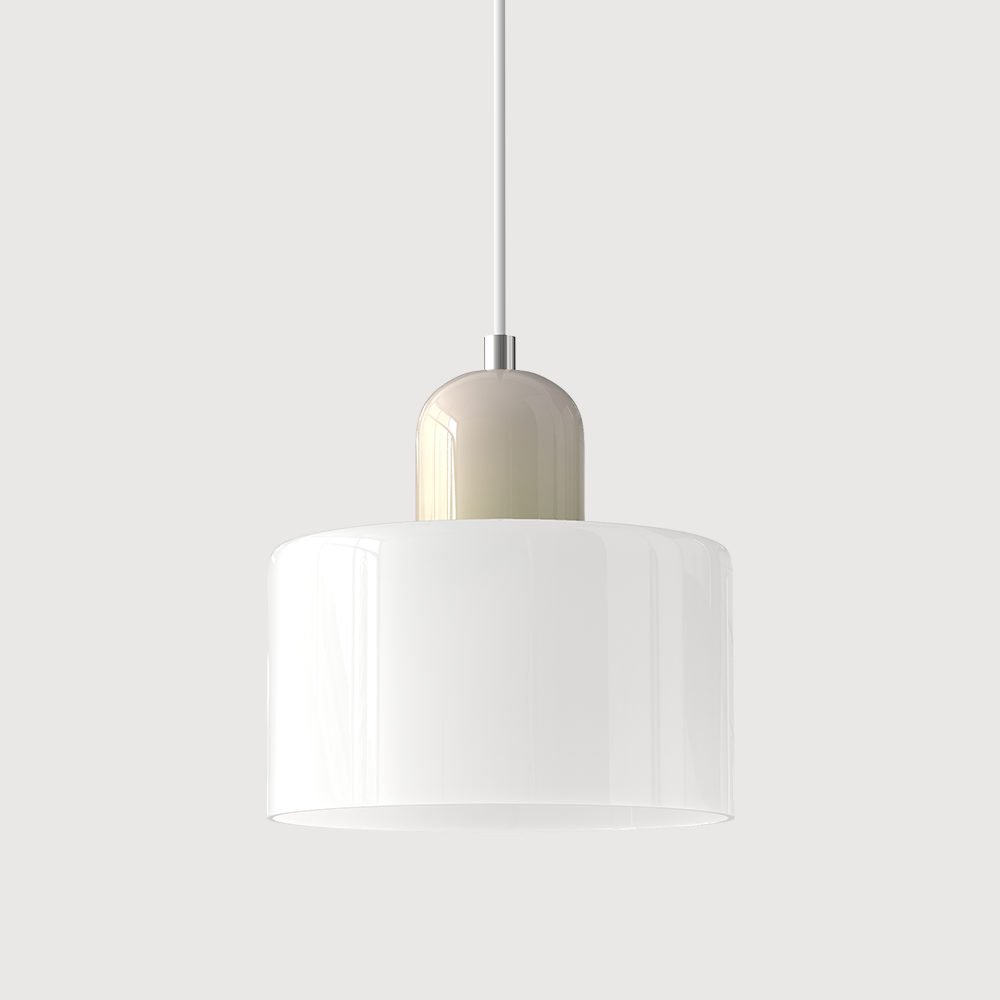 Glass Pendant Light – E27 – Coloured Glass – Adjustable Cable