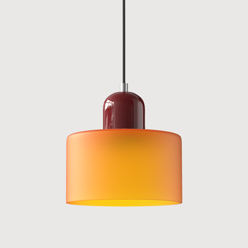 Glass Pendant Light – E27 – Coloured Glass – Adjustable Cable