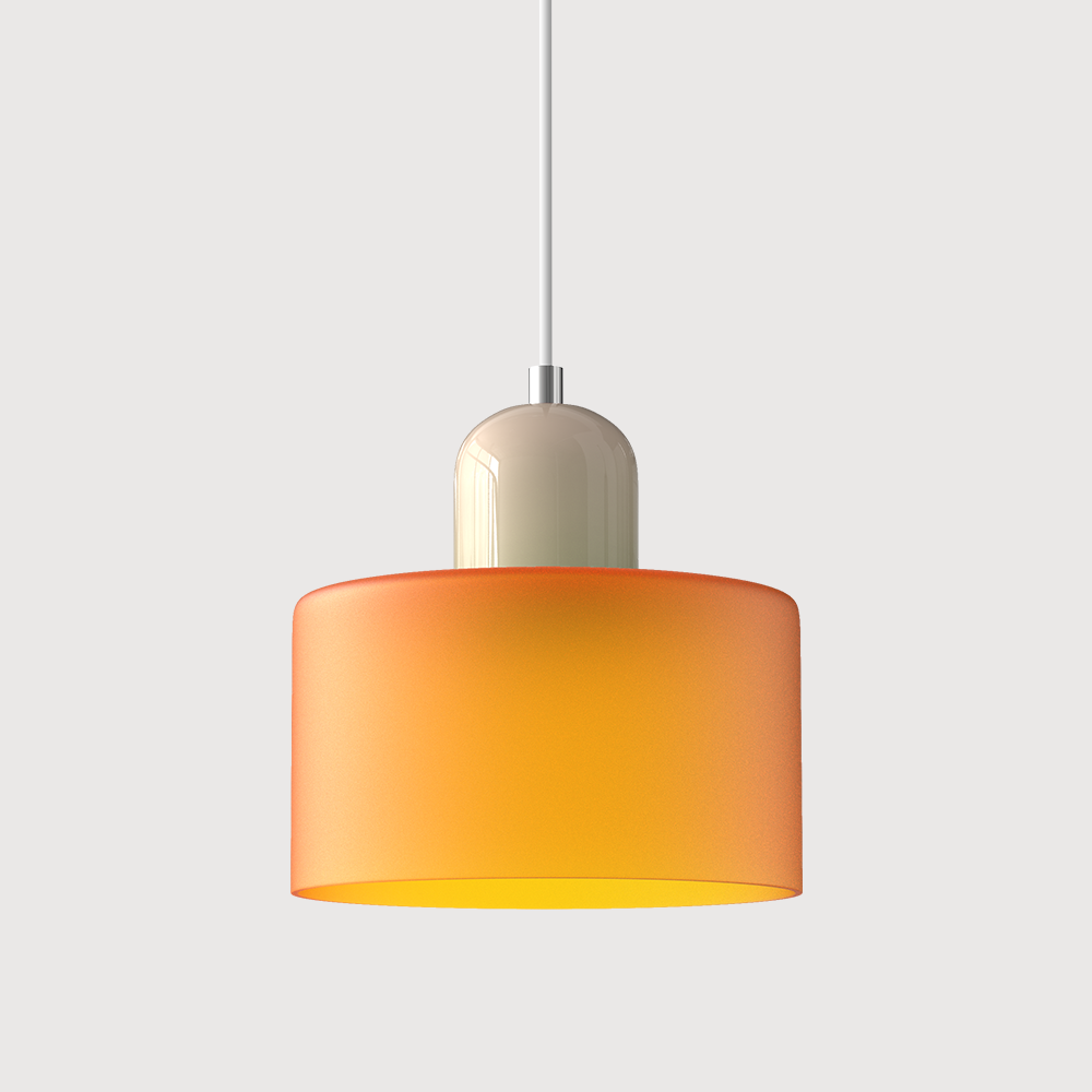 Glass Pendant Light – E27 – Coloured Glass – Adjustable Cable