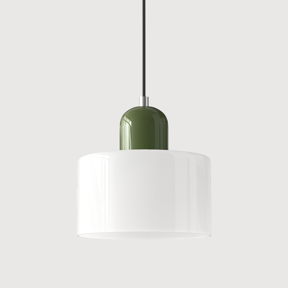 Glass Pendant Light – E27 – Coloured Glass – Adjustable Cable