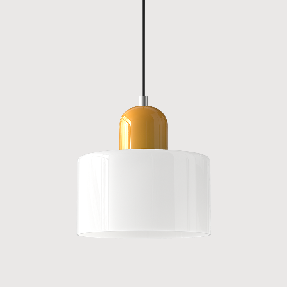 Glass Pendant Light – E27 – Coloured Glass – Adjustable Cable