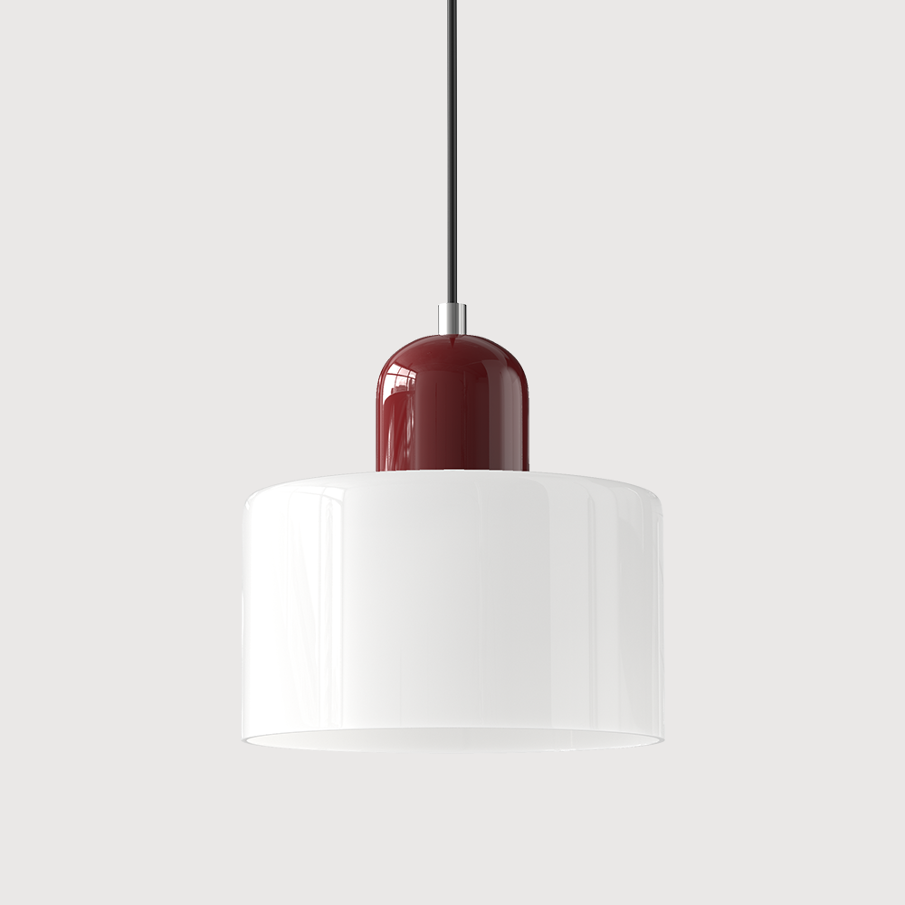 Glass Pendant Light – E27 – Coloured Glass – Adjustable Cable