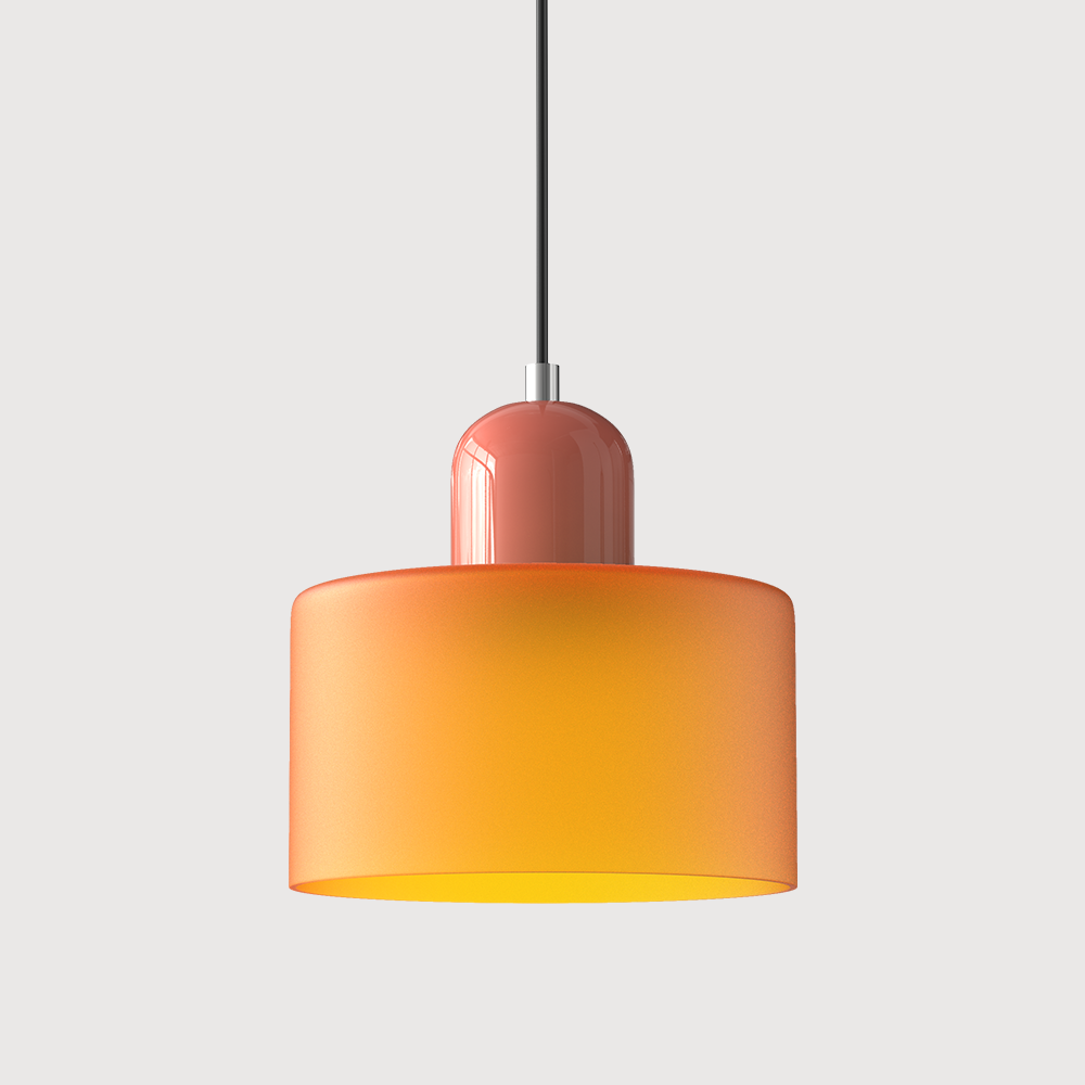 Glass Pendant Light – E27 – Coloured Glass – Adjustable Cable