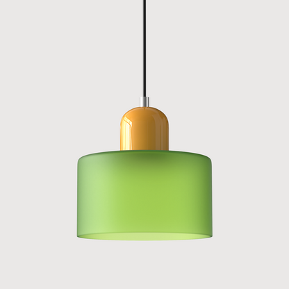 Glass Pendant Light – E27 – Coloured Glass – Adjustable Cable