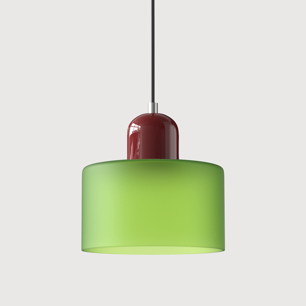 Glass Pendant Light – E27 – Coloured Glass – Adjustable Cable