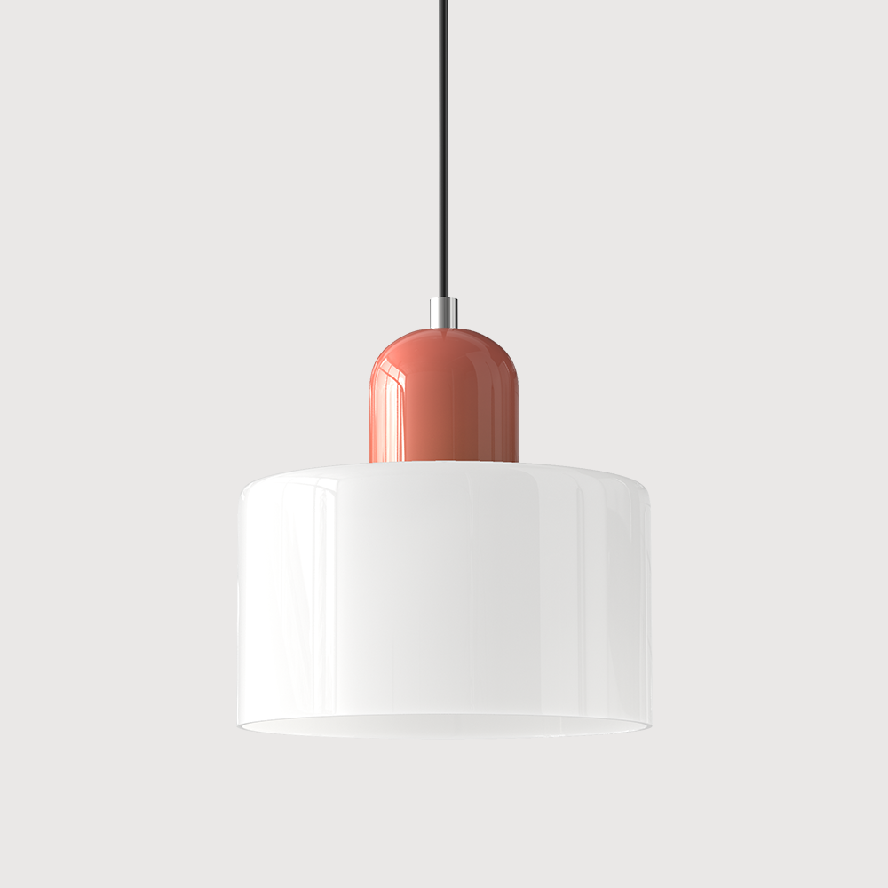 Glass Pendant Light – E27 – Coloured Glass – Adjustable Cable