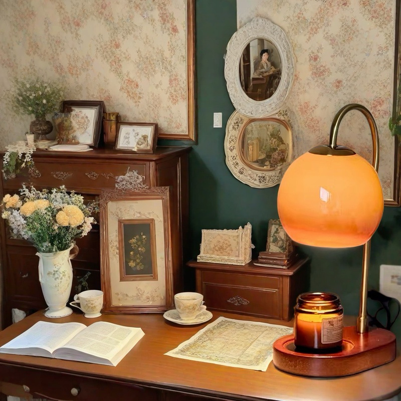 Candle Warmer Lamp – Flameless – Adjustable – Wax Melting Table Light