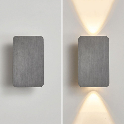 Up Down LED Wall Light Brushed Aluminium Warm Light For Home
