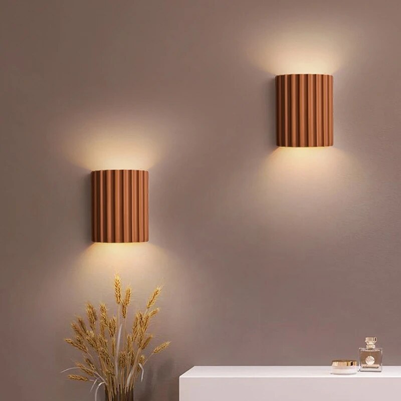 Ribbed Wall Light Sculptural Design 