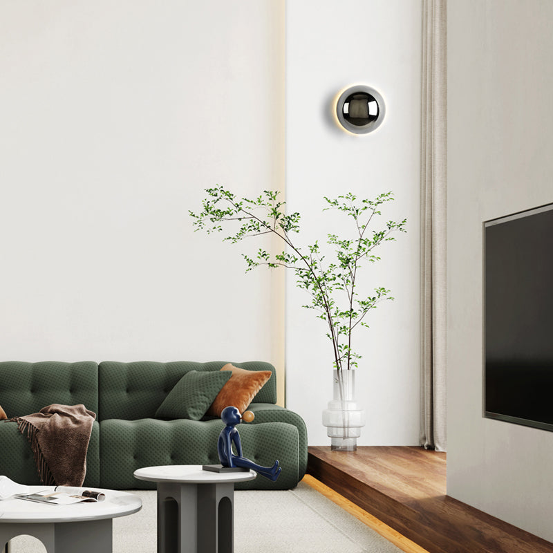 Round LED Wall Light Warm Halo Glow For Home