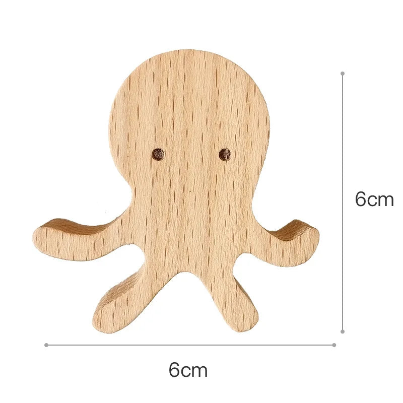 Wooden Wall Hooks – Animal Designs – Scandinavian Style