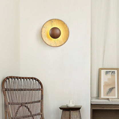 Travertine Wall Light Wooden Accent LED For Home