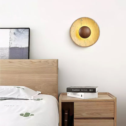 Travertine Wall Light Wooden Accent LED For Home