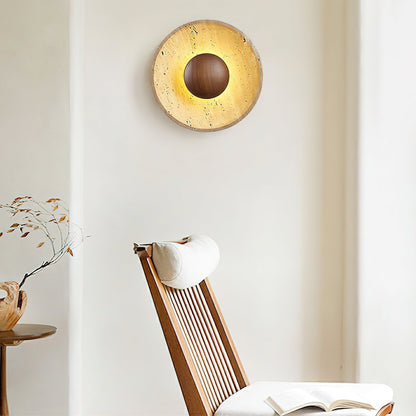 Travertine Wall Light Wooden Accent LED For Home