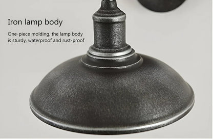 Industrial Outdoor Wall Light Cast Iron 
