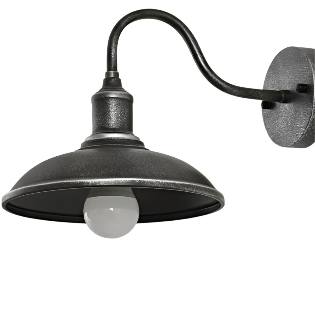 Industrial Outdoor Wall Light Cast Iron 