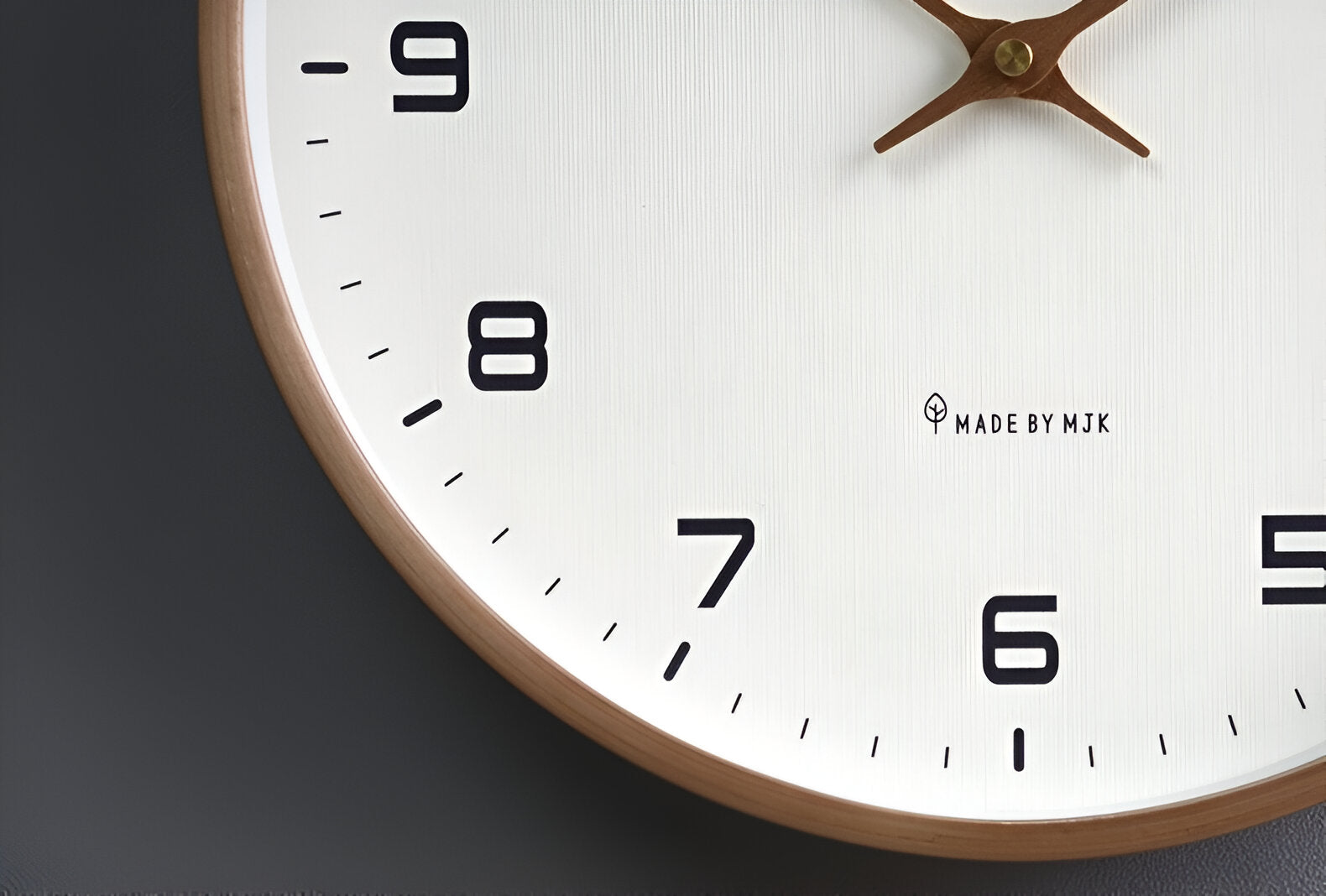 Nordic Wall Clock – Silent Quartz – Wood Frame – Minimalist Home