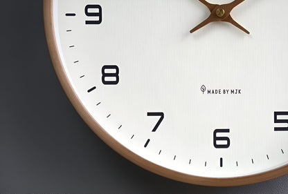 Nordic Wall Clock – Silent Quartz – Wood Frame – Minimalist Home – view 7
