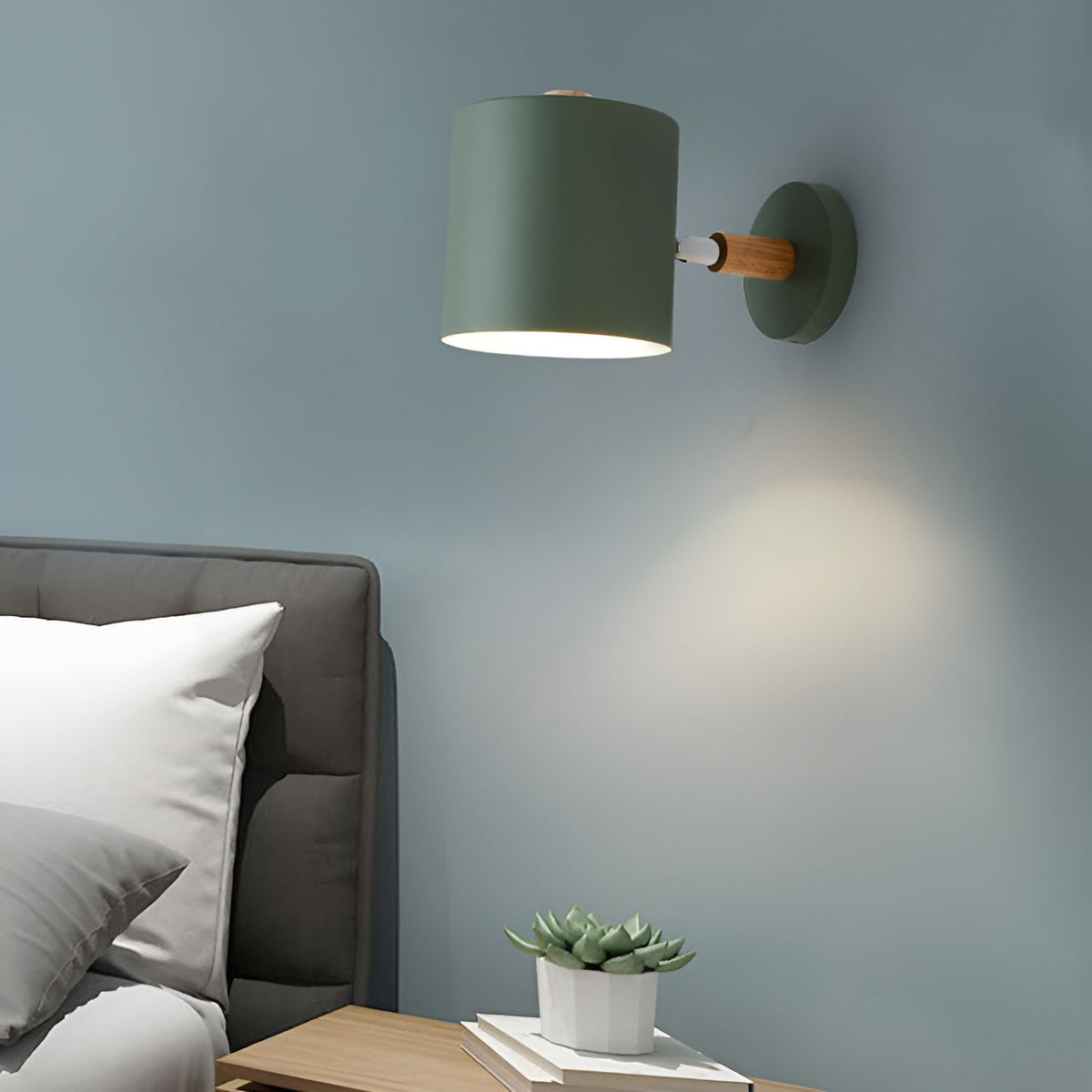 Scandinavian Wall Light Adjustable Shade For Reading