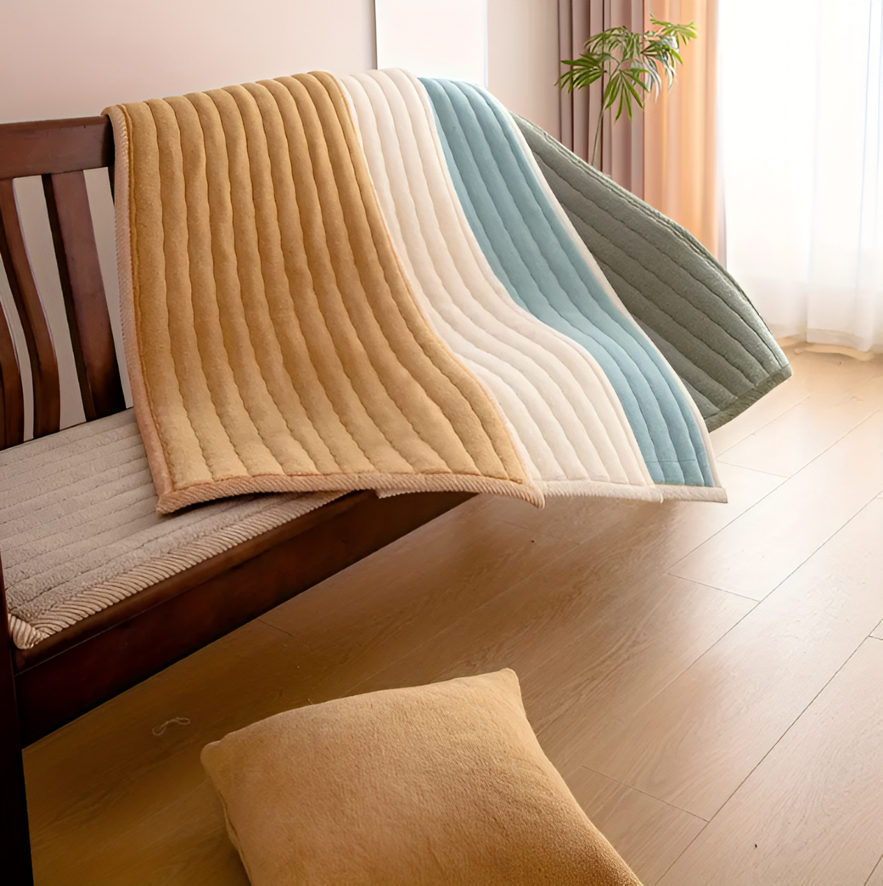 Non-Slip Sofa Cover – Soft Plush Fabric – Washable