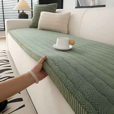 Non-Slip Sofa Cover – Soft Plush Fabric – Washable