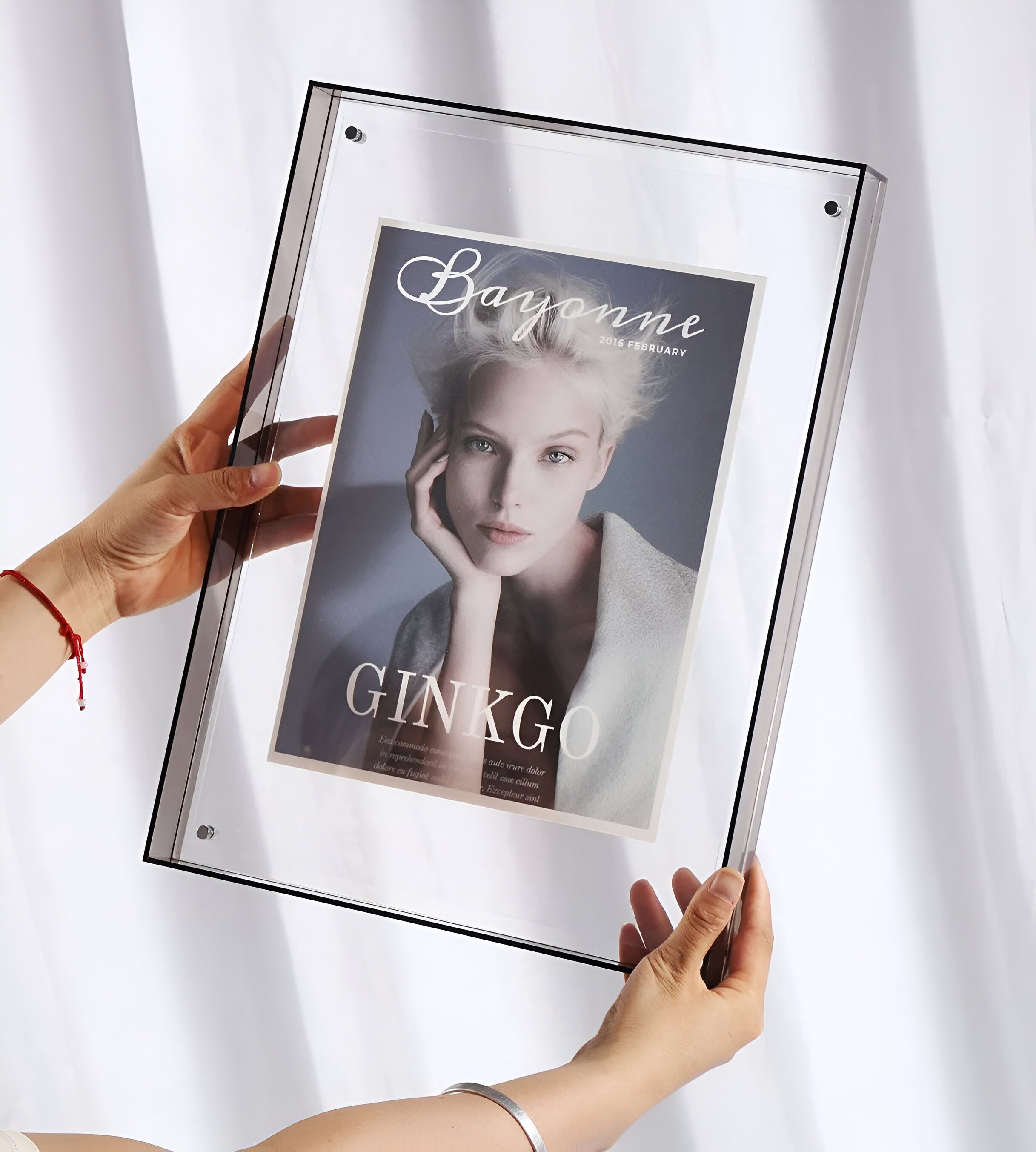 Acrylic Photo Frame – Transparent Design – Freestanding Display