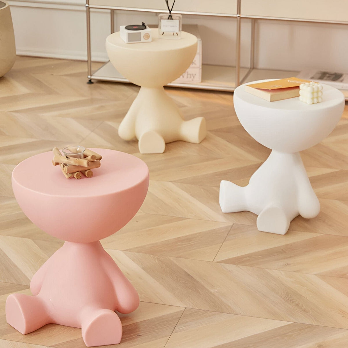 Round Side Table Compact Lightweight For Living Spaces