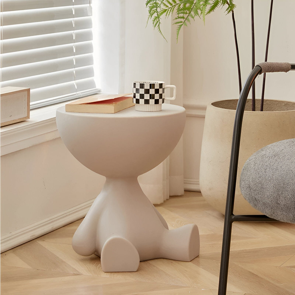 Round Side Table Compact Lightweight For Living Spaces