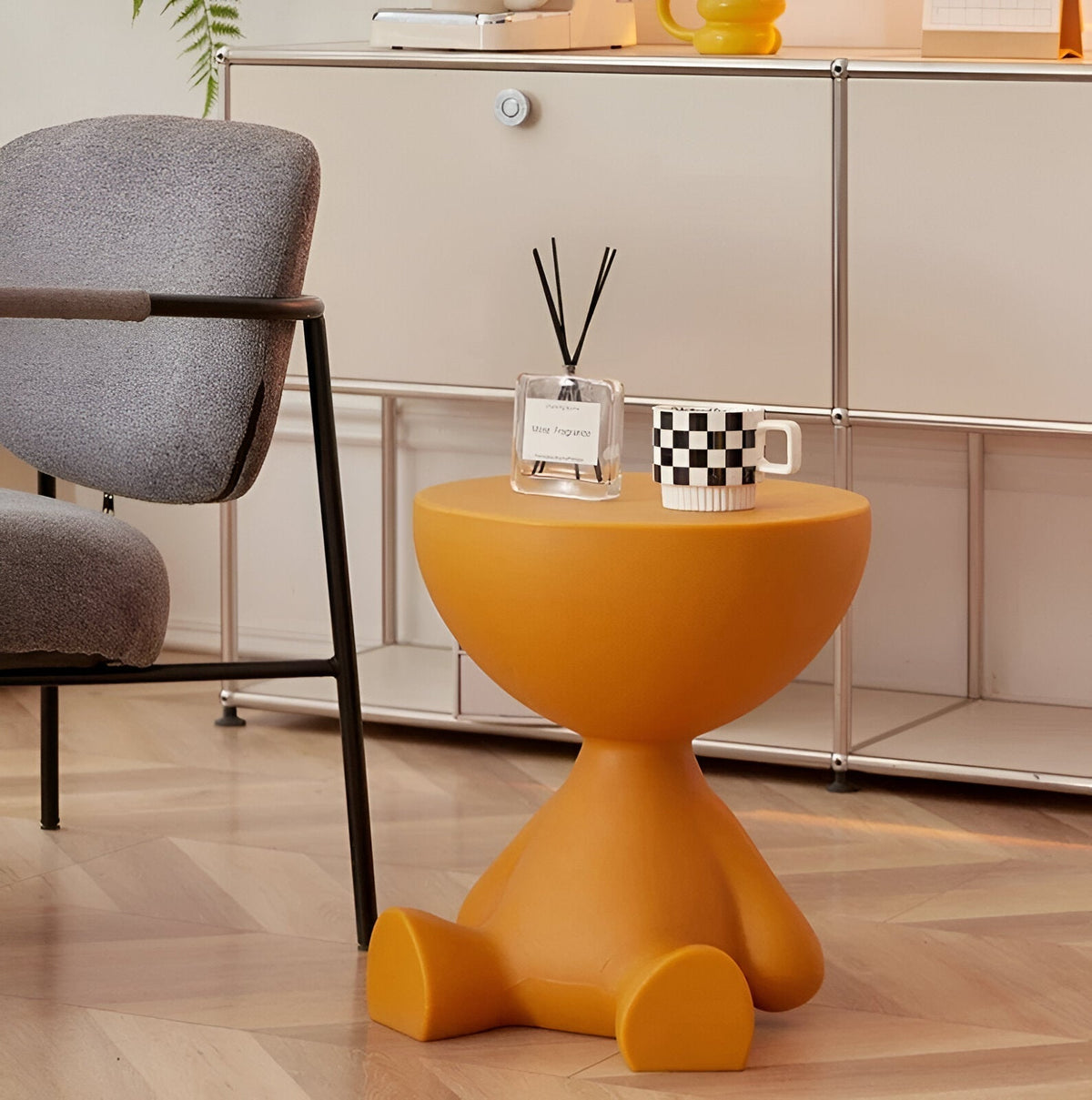 Round Side Table Compact Lightweight For Living Spaces