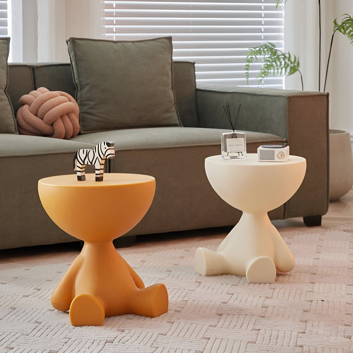 Round Side Table Compact Lightweight For Living Spaces