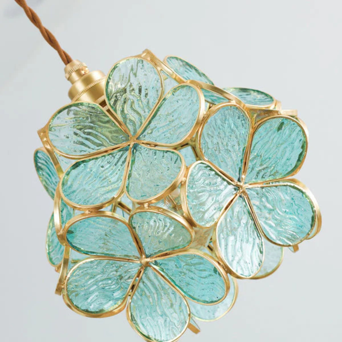 Glass Pendant Light Flower Design