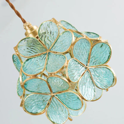 Glass Pendant Light Flower Design