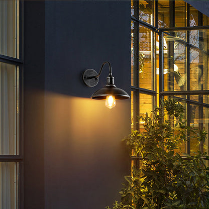 Industrial Outdoor Wall Light Cast Iron 