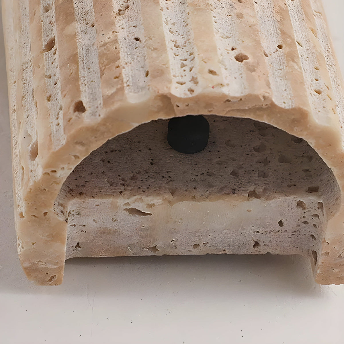 Travertine Wall Light Ribbed Texture Warm LED For Home