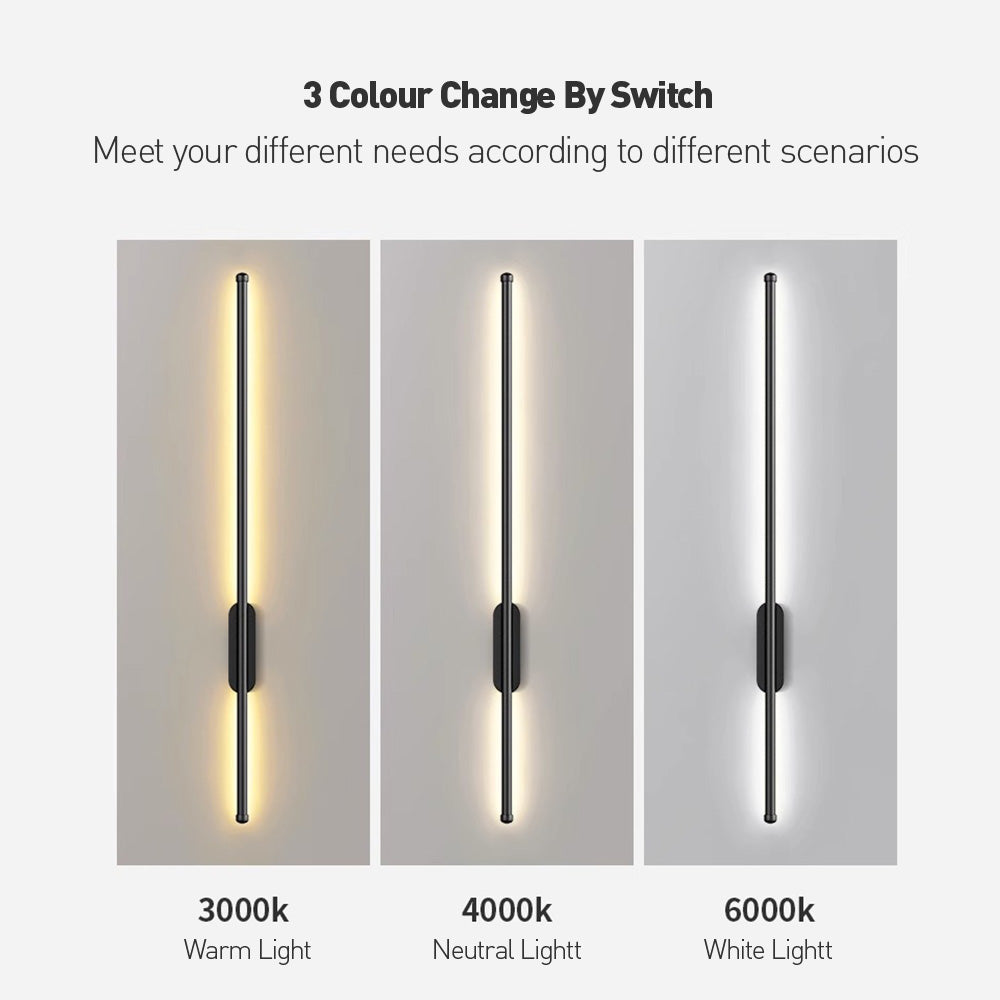 linear warm light LED wall light